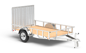 Carry-on wood floor aluminum trailer studio image