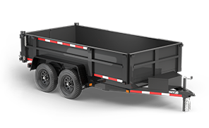 low profile tandem axle dump trailer studio image