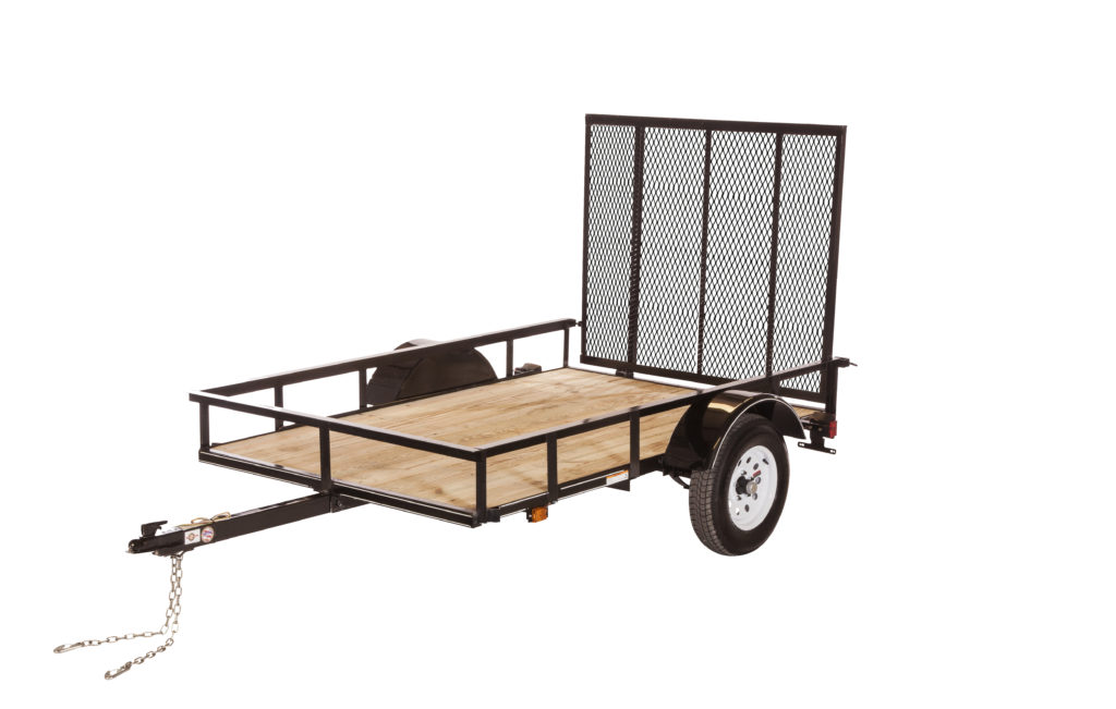 2k utility trailer wood floor with gate studio image
