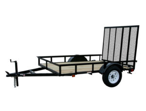 2.4K utility trailer with wood floor and gate