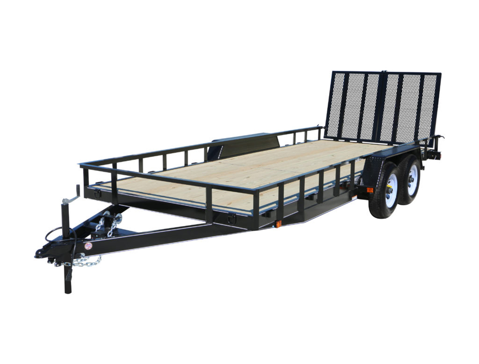 10K TANDEM AXLE UTILITY TRAILER with wood floor and gate