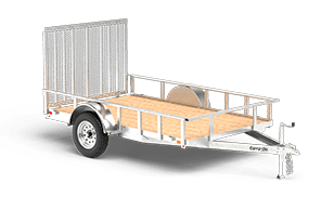 Carry-on wood floor aluminum trailer studio image