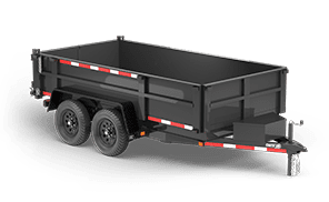 low profile tandem axle dump trailer studio image